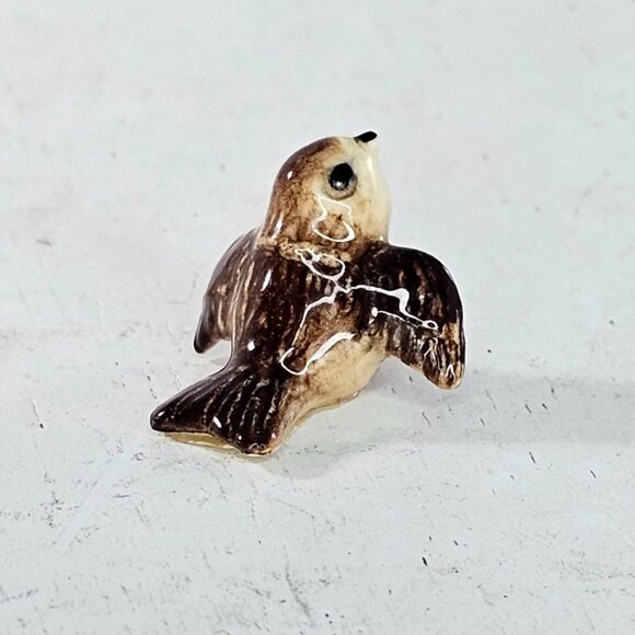 Hagen Renaker Chickadee Tiny Baby Bird Brown Miniature Figurine Vintage - Picture 8 of 9
